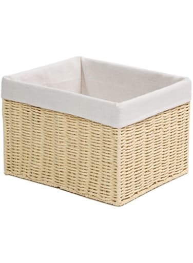Homesmiths Storage Basket Natural with Liner 25.4 x 30.5 x 20.3 cm