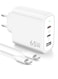 65W PD45W Dual Type-C+QC3.0 USB Multi Compatible Laptop Adapter EU + US + AU + UK