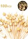 Fancy Toothpicks for Appetizers, 4.7 Inch Decorative Toothpicks Skewers for Drinks Fruits Garnish Holiday Birthday Party Decorations