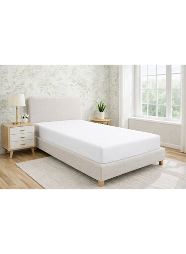 Casa 100% Combed Cotton Percale Fitted Sheet &acirc;&euro;&ldquo; Breathable, Soft &amp; Crisp Premium Bedding