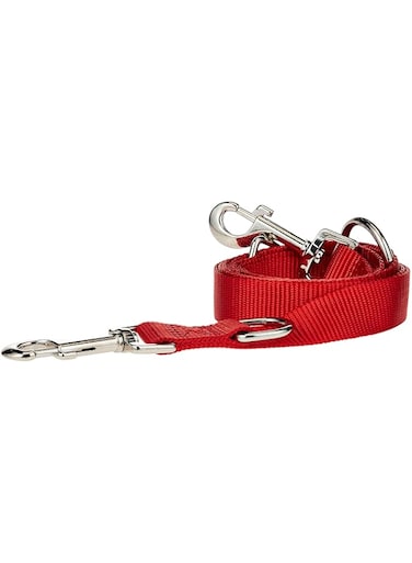Duvo+ Adjustable Nylon Dog Lead, 200 cm/25 mm, Red