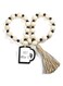 Coffee Bar Tassel Accessories for Farmhouse,Tiered Tray Coffee Decor Coffee Beads for Coffee Cart