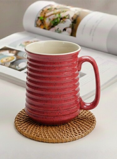 And Twine Coral Red Speckled Jumbo Mug Set of 2