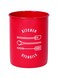 Now Designs Powder-Coated Steel Utensil Crock, Red