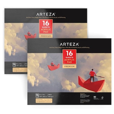Acrylic Pad, 11" x 14", 16 Sheets - Pack of 2