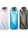 GraGra Foldable Water Bottle, 3 Pack Flexible Foldable Sports Bottle Reusable Drink Pouches Bags with Clip for Outdoor Sports Biking Hiking Hiking Adventures Traveling(700ML)