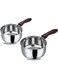 Stainless Steel Milkpan/Saucepan Set of 2-1 Litre and 1.6 Litre, Tea/Chai Pan, Riveted Sturdy Handles, Induction and Gas Stove Friendly, SAS Bottom