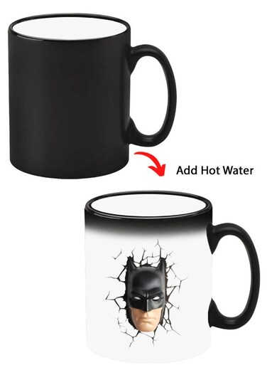Color Changing Heat Sensitive Ceramic Mug, Image Revealed When HOT Liquid is Added! Batman Face