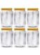 Alsaqer 6-Pieces Plastic Spice Storage Pet Jar -Sunpet 1500 ml Round Clear Jars with lid-Plastic Transperent Bottles