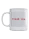 Thank You Printed Mug White/Red