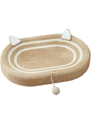 ORCHID M&reg;Oval Cat Scratch Pad, Cat Scratching Board Furniture Protector, Protection Play Cat Scratcher Cardboard Cat Scratch Pad Bowl for Training