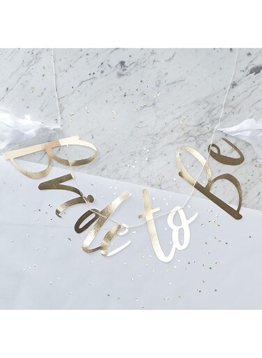 Ginger Ray Gold Foiled Bride To Be Hen Party Hanging Banner Decoration I Do Crew