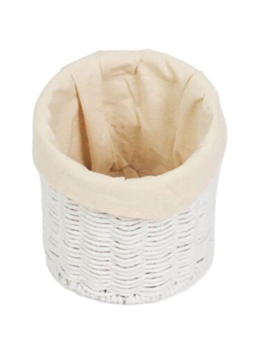 Homesmiths Round Paper String Basket With Cotton Lining L15 x W15 x H15 cm
