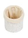 Homesmiths Round Paper String Basket With Cotton Lining L15 x W15 x H15 cm