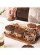 Nut Jar, Dried Fruit box, date storage, Plate With Wooden Tray, Transparent bottle With Lid, Fruit Bowl With Lid 6Pcs