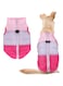 Pet Dog Cat Coat with Leash Anchor Color Patchwork Padded Puppy Vest Jacket Costumes Pug Cloth (Rose, XL)