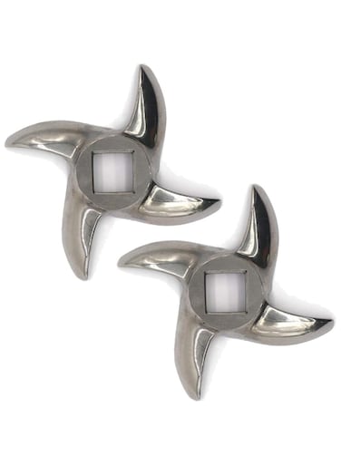 VTurboWay 2 Pack #12 Meat Grinder Blade Stainless Steel Knife Cutter Replacement for Grinders, Please check the size and shape