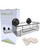 Gecko-Loc Large Deep suction cup hanging bathroom shower caddy - shampoo storage basket shelf organizer rustproof stainless steel caddie bath shelves holder rack - Black