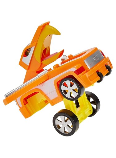 Delux Base Convertimals Eagle Transformer Toy Cars for Kids, Orange