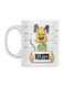 Wanted Word Printed Mug White/Yellow/Green