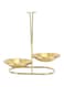 Stainless Steel Vertical Soup Ladle Holder, Neat and Organized, Space Saving Design, Convenient Access, Cooking Utensils Stand for Kitchen Cookware (Golden with 2 Plate)