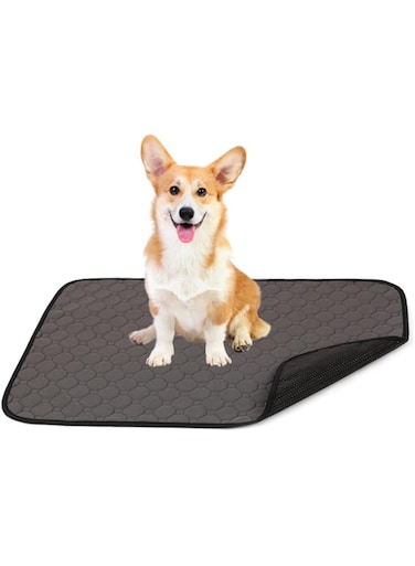 NeoStyle Reusable Dog Pee Pad, 67*50cm Washable Puppy Training Mat, 4-Layer Waterproof Non-Slip Breathable Super Absorbent Pads For Dog and Cat (Grey-M)