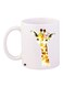 Giraffe Printed Coffee Mug White/Yellow/Pink 11ounce