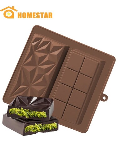 Chocolate Mold, Pistachio Chocolate Bar, Silicone Thick Mold for Stuffed Bar, Large Candy Bar Mould for Filling