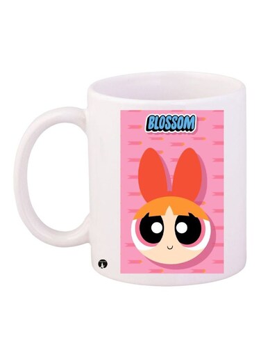 Cute Blossom Printed Coffee Mug White/Pink/Beige