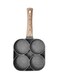 4-Hole Omelet Pan Black 14inch