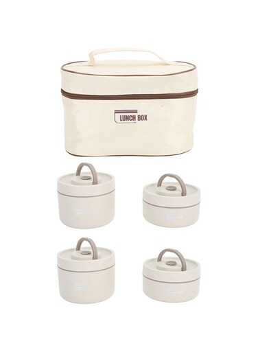 Goshyda Lunch Box, Portable Leakproof Insulated Food Container, 304 Stainless Steel Round Lunch Containers with Thermal Bag, for Adults Kids for Picnic Travel Office (-3118230223113)