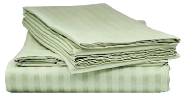 Cotton King Striped Fitted Elastic Pack of 3 Bedsheet 200x200+20cm