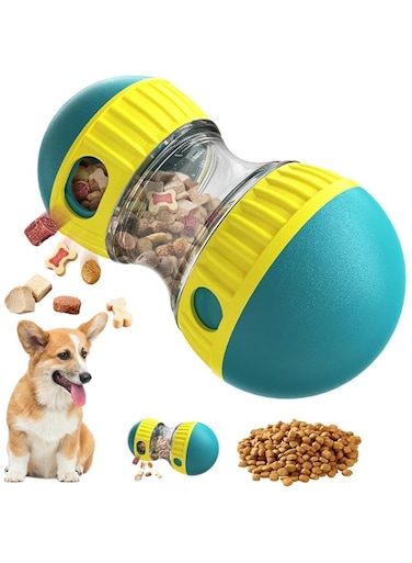 Rolling Feeder Dog Toy, Food Ball for Dogs, Interactive Puzzle Toy, Slow Feeder, Treat Ball (Green)