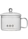 Clear Glass Cooking Pot Glass Saucepan Glass Cooking Pot Glass Saucepan With Cover - Heat-Resistant Thick Glass Cookware Set Clear Stovetop Cooking Pot - Safe For Pasta Noodle,Soup,Milk(1200ML,1500ML)