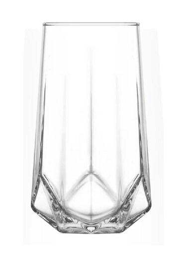 6 Pieces Valeria Long Drink Tumbler Set 460 Ml - Clear