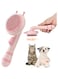 PETPASS Pet Grooming Comb for Cats &amp; Dogs, Self-Cleaning with Cute Bee Design, Pink