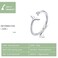 S925 Sterling Silver Fishtail Ring Platinum-plated Opening Simple Temperament Ring