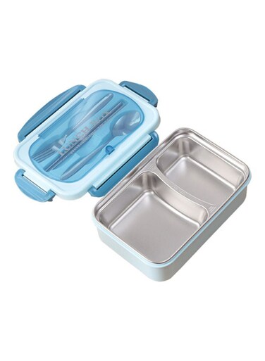 Portable Lunch Box Blue 21.3x14.5x7.5cm