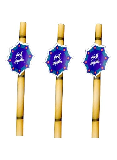 Mix Eid Message Straws 12 Pieces per Pack Festive Party Decorations with Eid Mubarak Messages Perfect for Eid Gatherings Celebrations and Special Occasions Adds Fun &amp; Spirit to Your Event