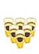 25089-300-50933 Tumbler Set – 6 Pieces, 300 ml Gold Brown Glasses, Ideal for Gifts & Parties