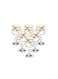 6-Piece Stem Glass Set &ndash; White/Gold/Clear, 150ml, Elegant Drinkware Set