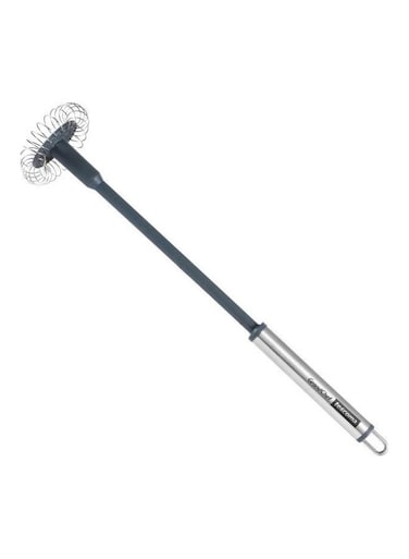 Spiral Turning Whisk &ndash; Silver &amp; Black, Efficient Mixing Tool