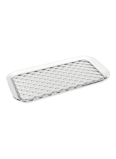 Diamond Glance Tray Silver &ndash; Elegant Serving Tray, 37 x 18 cm