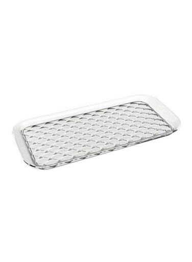 Diamond Glance Tray Silver &ndash; Elegant Serving Tray, 40 x 26 cm for Stylish Presentation