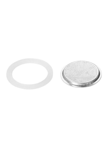 Silicon Seal and Filter – Silver/White, 3 cm, Durable Kitchen Accessory for Straining & Sealing