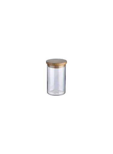 Round Shape Food Storage Jar – Clear/Beige, 17x10.4 cm, Airtight & Durable