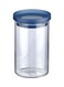 Round Shape Food Storage Jar – Clear with Blue Lid, 10.3x17.2x10.3 cm, Airtight & Durable