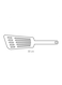 Omelette Turner Space Tone Assorted &ndash; 33 x 8 x 1.7 cm Non-Stick Safe Kitchen Spatula