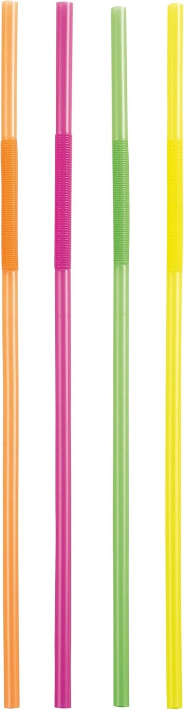 Mydrink Long Hinge Drinking Straws, 40 Pcs, Assorted Colors, 31.5 x 9 x 1.6 cm