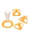 Delicia 4-Shape Ravioli Cutter – Orange & White, 30.5x11x6.5 cm, Versatile Pasta & Pastry Tool